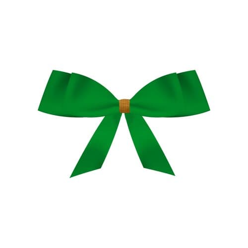 Deko, ca. 1g, Schleife grün klein mit goldenem Clip