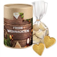 Butter-Herzen ca 100g Beutel in Kraftpapierdose Maxi