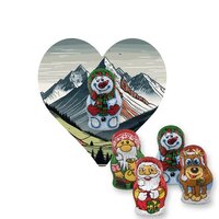 Schoko-Weihnachts Mix ca 7g Flyer Mini Herzform