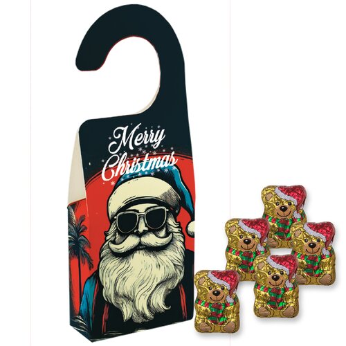 Schoko-Weihnachtsbärchen, ca. 35g, Türhänger Box