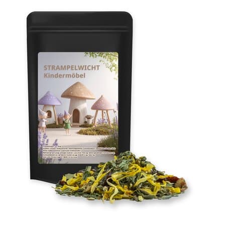 Kräutertee Lavendel, ca. 11g, Standbeutel Mini schwarz