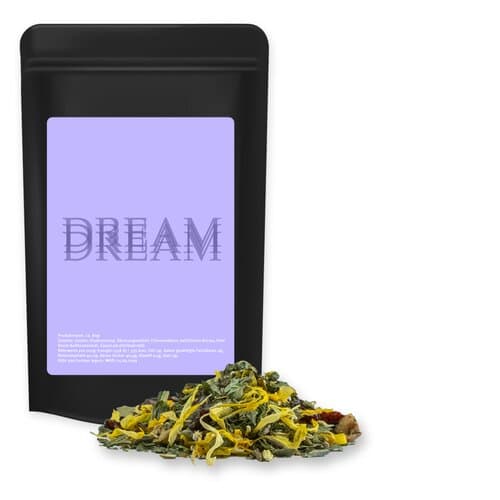 Kräutertee Lavendel, ca. 21g, Standbeutel Midi schwarz