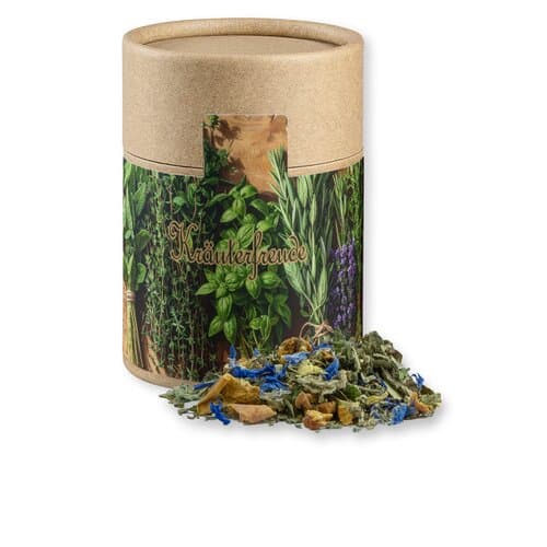 Kräutertee Harmonie, ca. 30g, Kraftpapierdose Midi