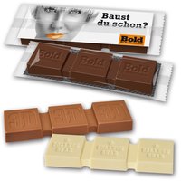 Schokoladenriegel mit Prägung
