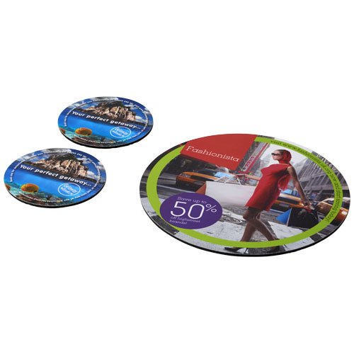 Q-Mat® Mousepad- und Untersetzer-Set 5