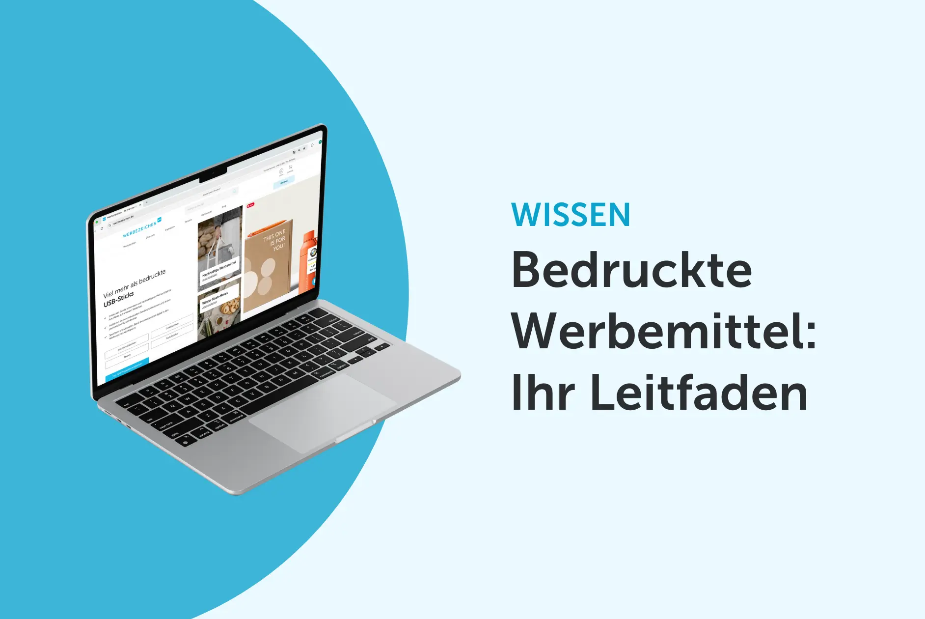 Computer mit Werbezeichen Homepage