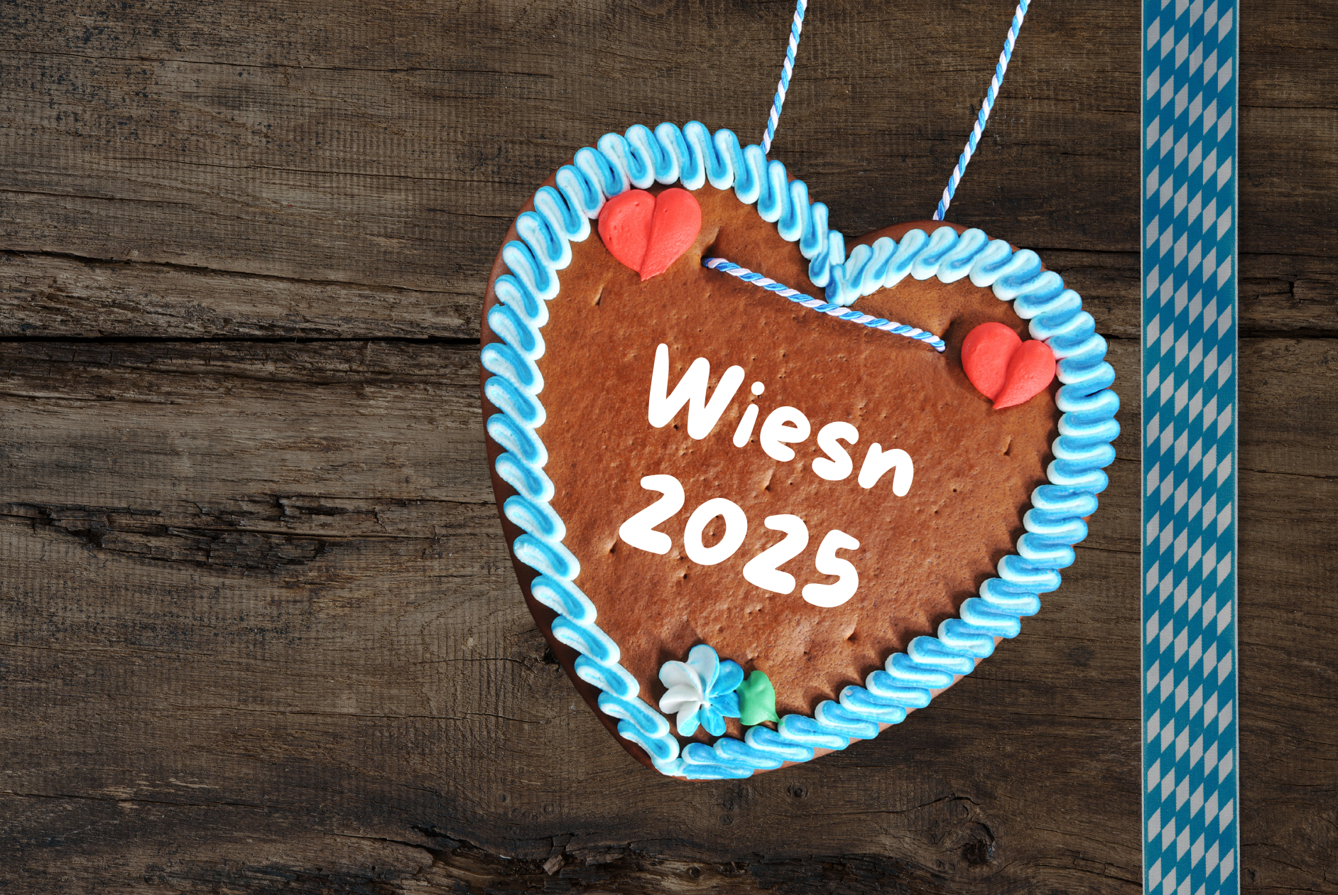 Oktoberfest Lebkuchenherz mit Wiesn 2025