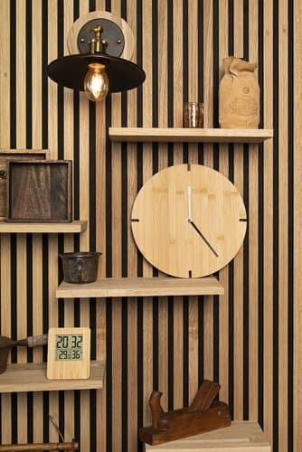 Tokei Wanduhr aus Bambus