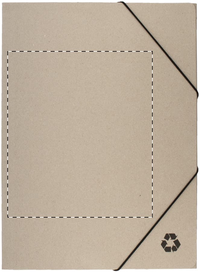 Ecodoc Dokumentenmappe – Druckbeispiel Siebdruck, 1-farbig, max. 200 x 270 mm - Vorderseite