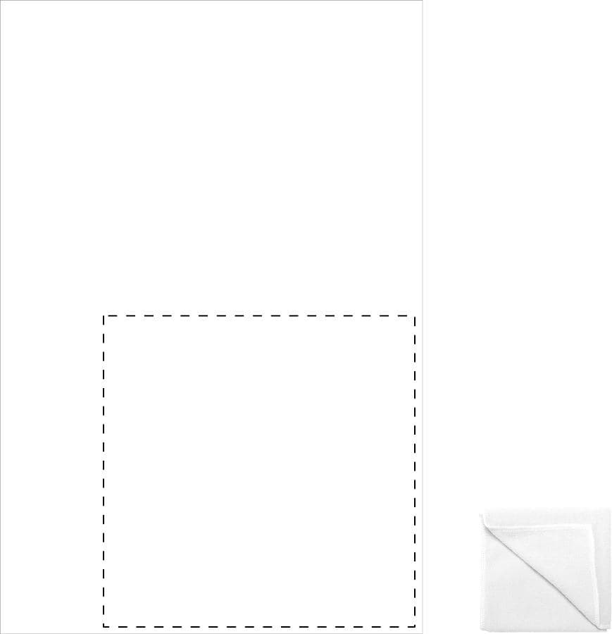 Core Handtuch – Druckbeispiel Gravur, max. 100 x 100 mm - Untere rechte Ecke