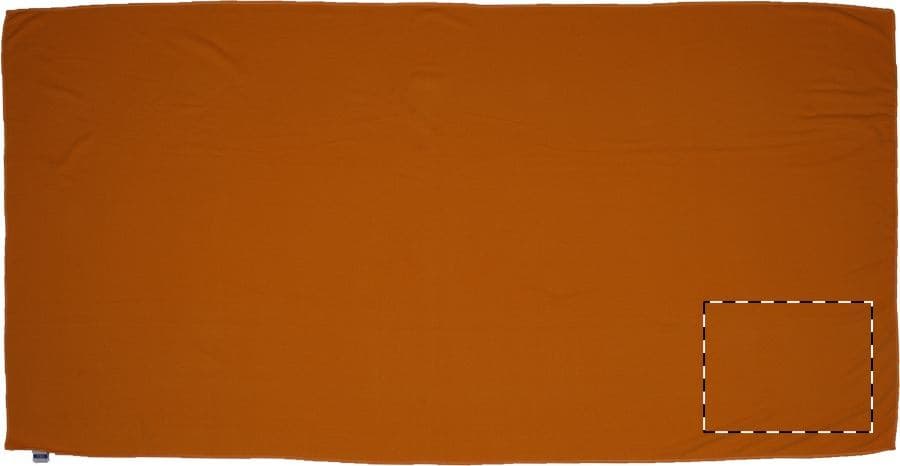 Evolve Handtuch – Druckbeispiel Gravur, max. 100 x 100 mm - Untere rechte Ecke