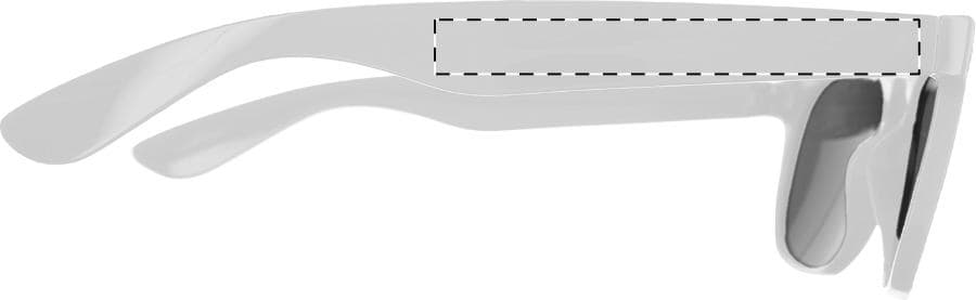 Nazare Sonnenbrille – Druckbeispiel Tampondruck, 1-farbig, max. 55 x 6 mm - Rechter Bügel