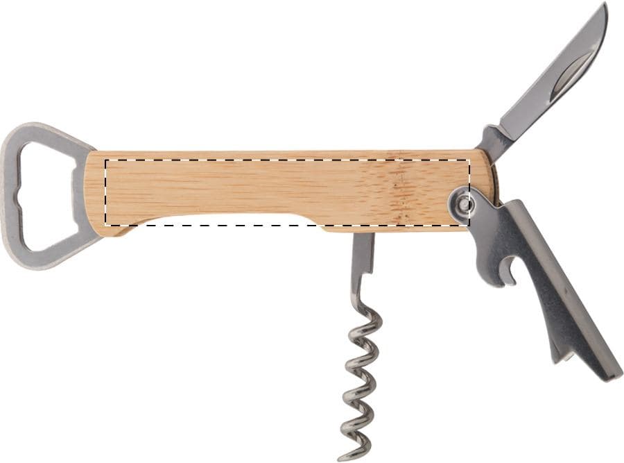 Sukubo Korkezieher – Druckbeispiel Gravur, Vollfarbig, max. 40 x 10 mm - Vorderseite