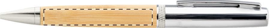 Siduru Touchpen mit Kugelschreiber – Druckbeispiel Gravur, Vollfarbig, max. 50 x 6 mm - Korpus - rechts vom Clip