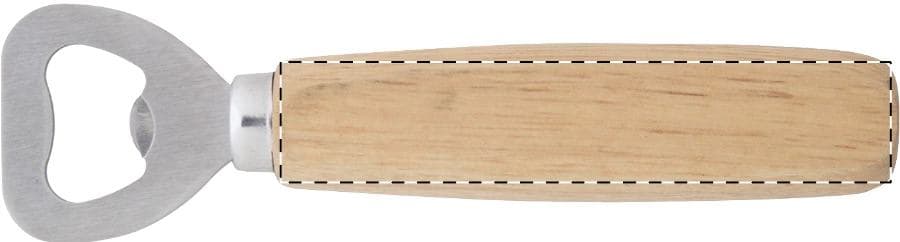 Bierbaum Flaschenöffner – Druckbeispiel Gravur, Vollfarbig, max. 90 x 10 mm - Vorderseite