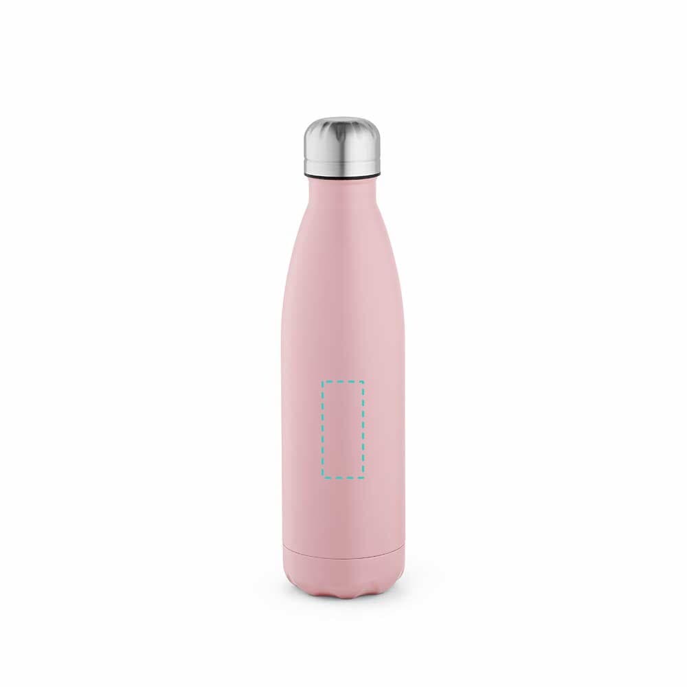 Mississippi 550 Trinkflasche recy.Edelstahl, 535 ml. Doppelwandig – Druckbeispiel Tampondruck, 20 x 60 mm - Vorderseite