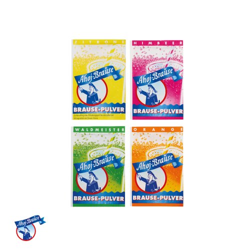 WERBE-KLAPPKARTE MIT Ahoj BRAUSE PULVER