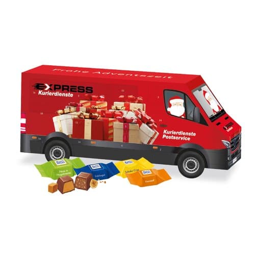 3D Adventskalender "Transporter" mit Ritter SPORT Schokowürfel