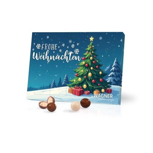 Tisch-Adventskalender mit Brandt Knusperkugeln