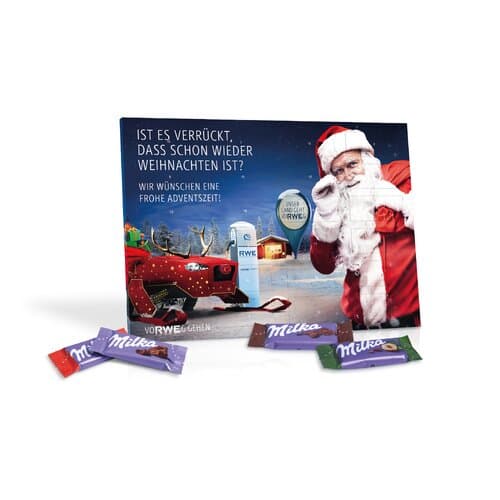 Tisch-Adventskalender mit Milka Schokolade