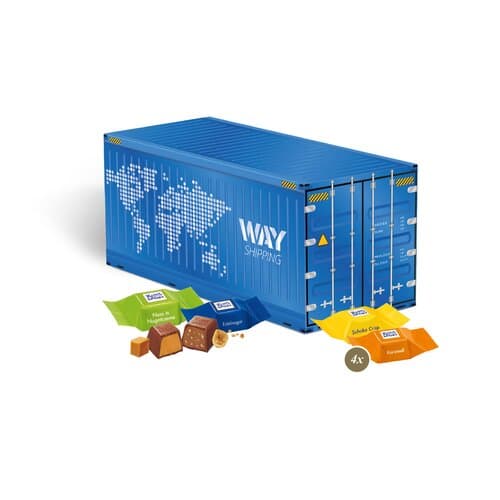3D Präsent "Container" mit Ritter SPORT Schokowürfel