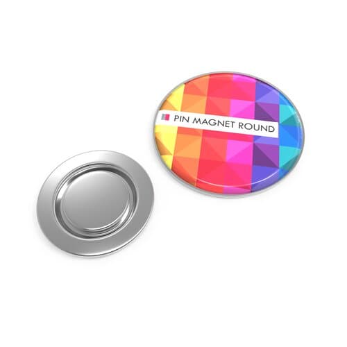 Pin Metal with magnet, Round