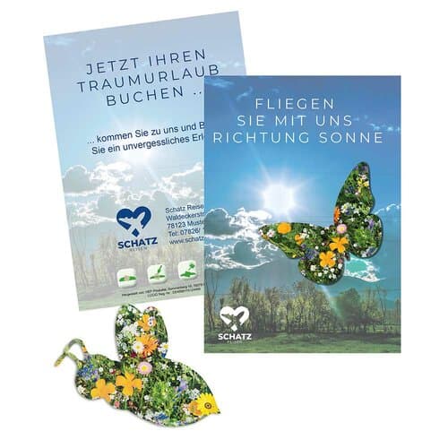 Samenpapier auf A6-Karte