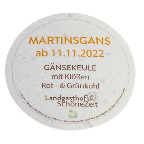 Samenpapier Bierdeckel