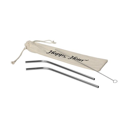 Strohhalm-Set "Steel"