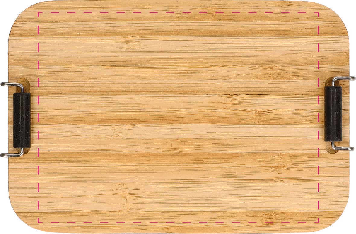 Vorratsdose "Bamboo", klein – Druckbeispiel CO2 Laser, 1-farbig, 105,00 x 140,00 mm - auf Deckel