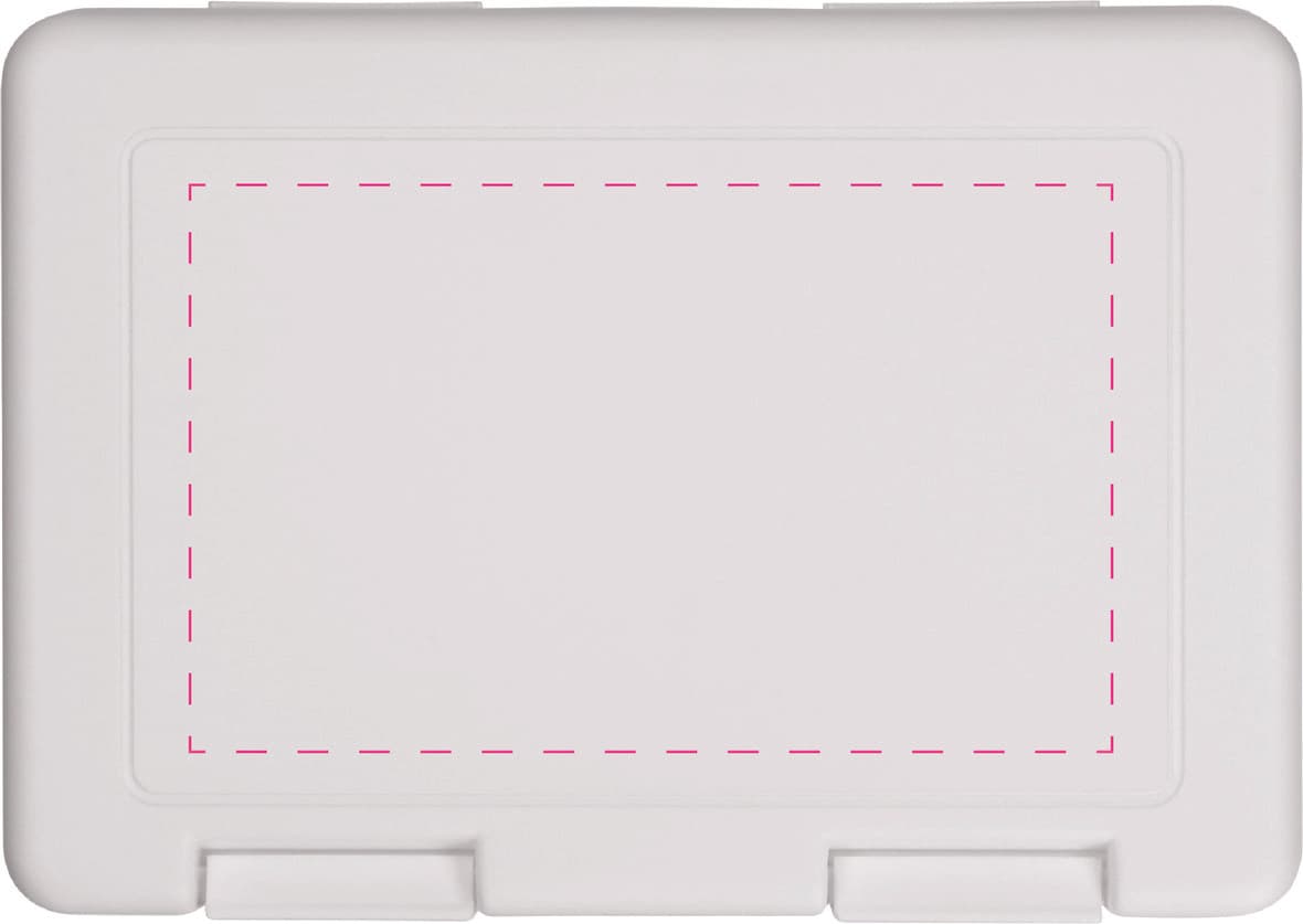 Vorratsdose "Dinner-Box-Plus" – Druckbeispiel Siebdruck, 1-farbig, 130,00 x 80,00 mm - Mittig