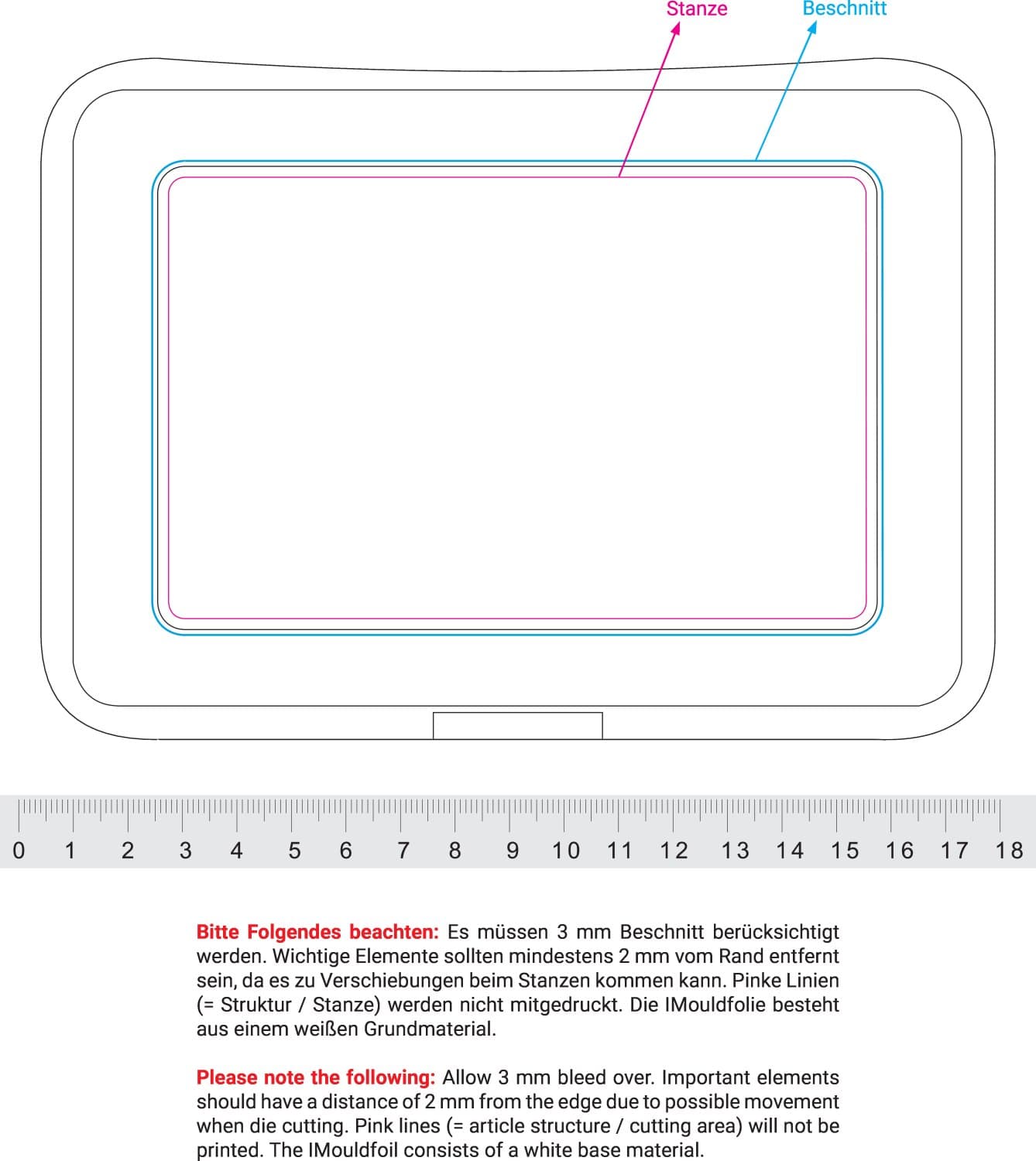 Vorratsdose "Pausen-Box" – Druckbeispiel IMould, 87,00 x 134,00 mm - auf Deckel