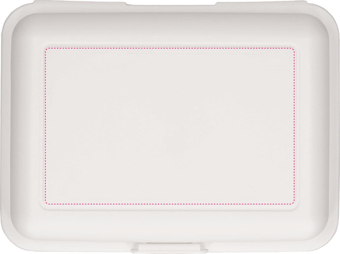 Vorratsdose "Pausen-Box" – Druckbeispiel UV-Digitaldruck, 79,00 x 126,00 mm - mittig