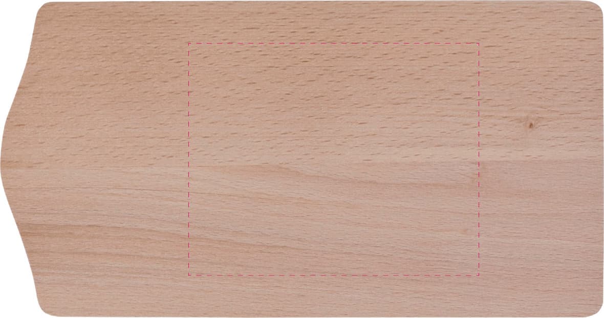Schneidbrett "Woody" Wave – Druckbeispiel CO2 Laser, 1-farbig, 80,00 x 100,00 mm - mittig