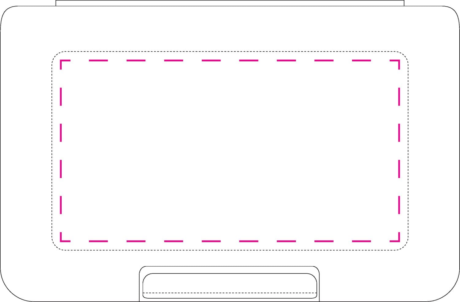 Kleinstes Fitnessstudio – Druckbeispiel Siebdruck, 1-farbig, 40,00 x 75,00 mm - mittig