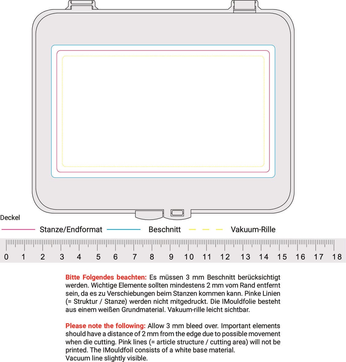 Vorratsdose "Switch" aus anteilig biob. Kunststoff – Druckbeispiel IMould, 123,00 x 73,00 mm - auf Deckel