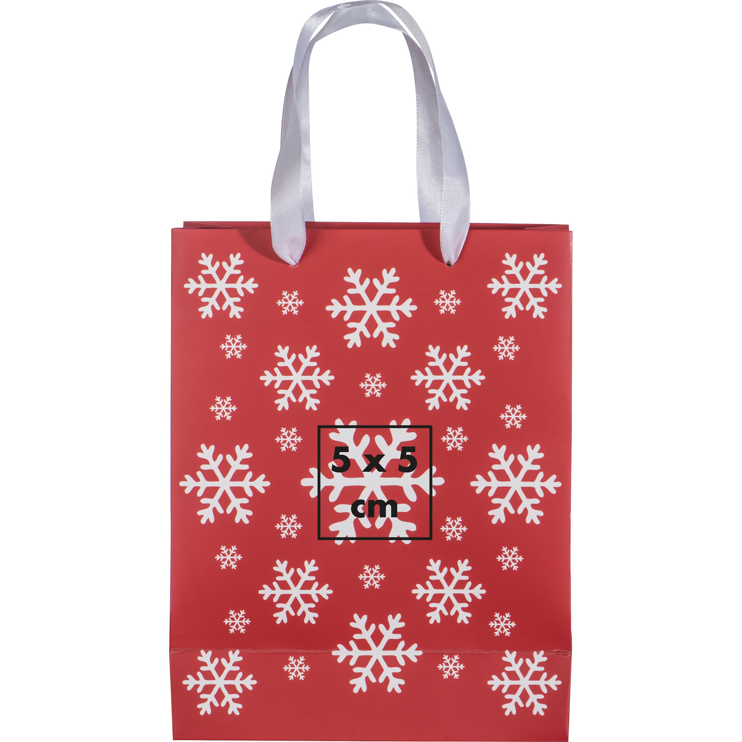 Weihnachtstasche Basel – Druckbeispiel Etikett < 30cm², 1-farbig, 5 x 5 cm - Auf die Tasche/Beutel