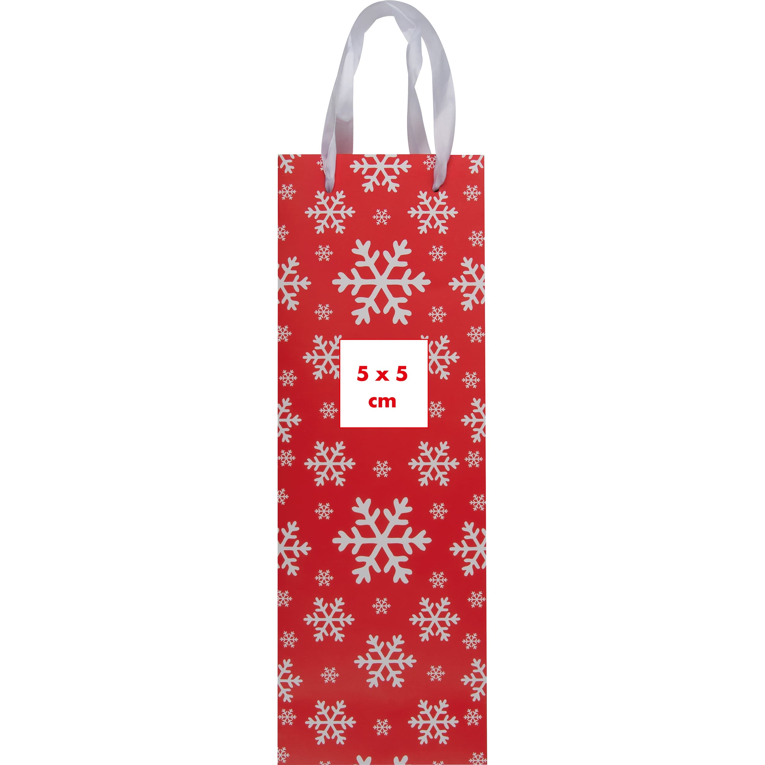 Weihnachtstragetüte Roskilde – Druckbeispiel Etikett < 30cm², 1-farbig, 5 x 5 cm - Auf die Tasche/Beutel