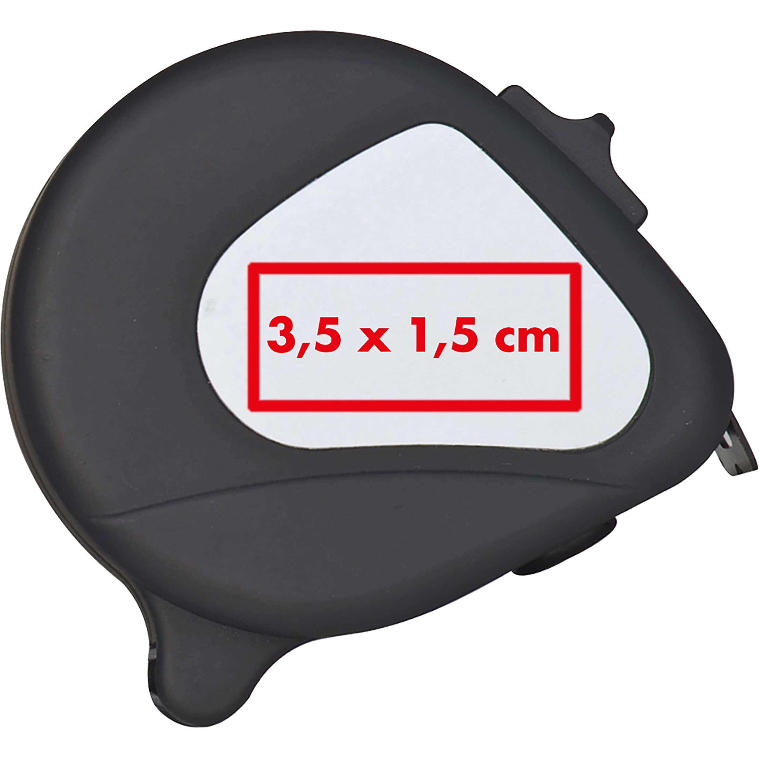 5 Meter Maßband Kentville – Druckbeispiel Tampondruck, 1-farbig, 3,5 x 1,5 cm - Mittig