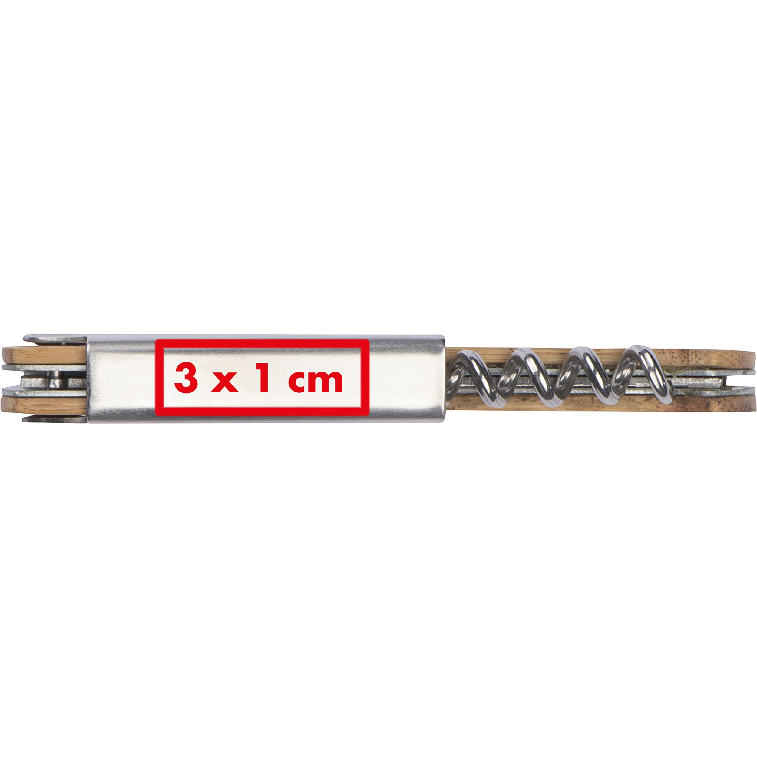 Kellnermesser Miass – Druckbeispiel Lasergravur, 1-farbig, 3 x 1 cm - Auf dem Griff
