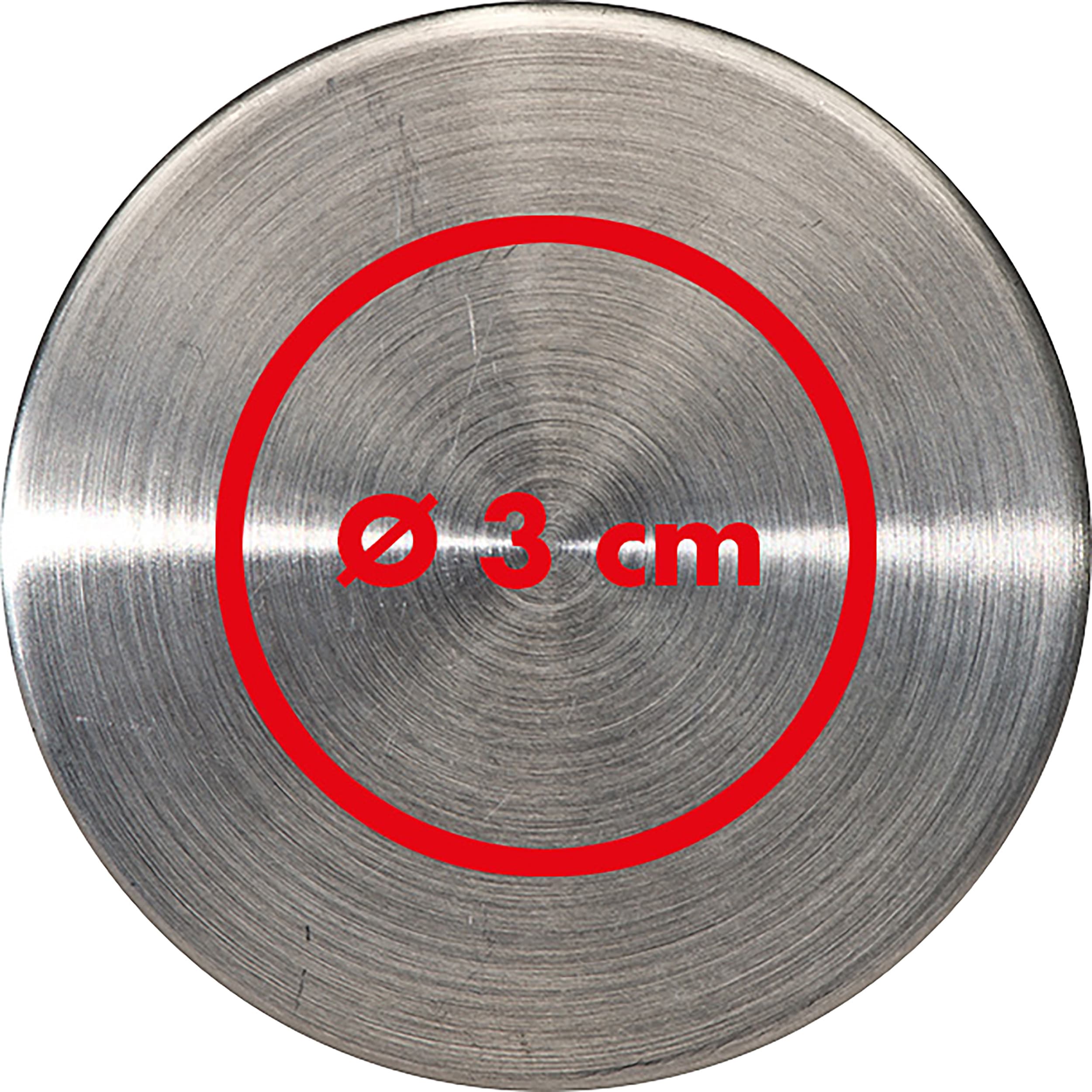 Salz- / Pfeffermühle Rom – Druckbeispiel Lasergravur, 1-farbig, ø 3 cm - Auf einer Seite