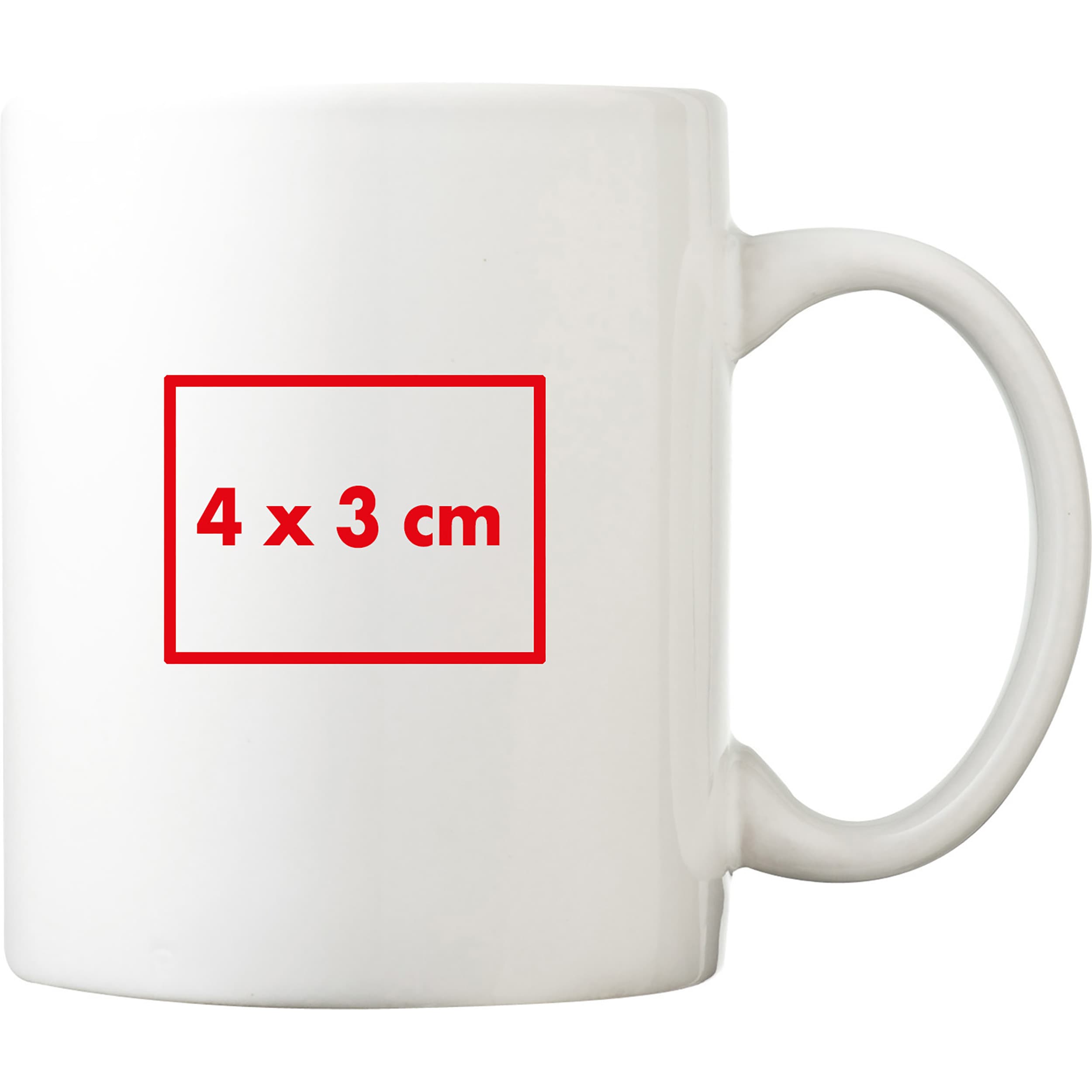 Keramiktasse Bangalore – Druckbeispiel Keramiktransfer, 1-farbig, 4 x 3 cm - Auf dem Becher