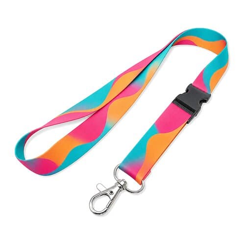Nachhaltiges rPET Schlüsselband Lanyard mit Karabiner und Schnappverschluss