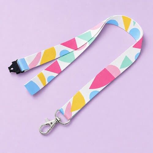 Nachhaltiges rPET Schlüsselband Lanyard mit Karabinerhaken und Sicherheitsclip