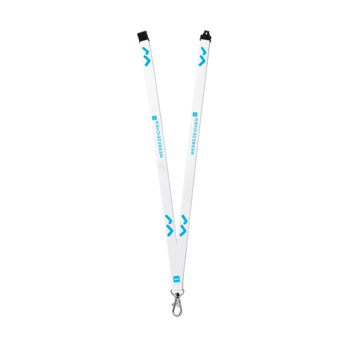 Nachhaltiges rPET Schlüsselband Lanyard mit Karabinerhaken und Sicherheitsclip