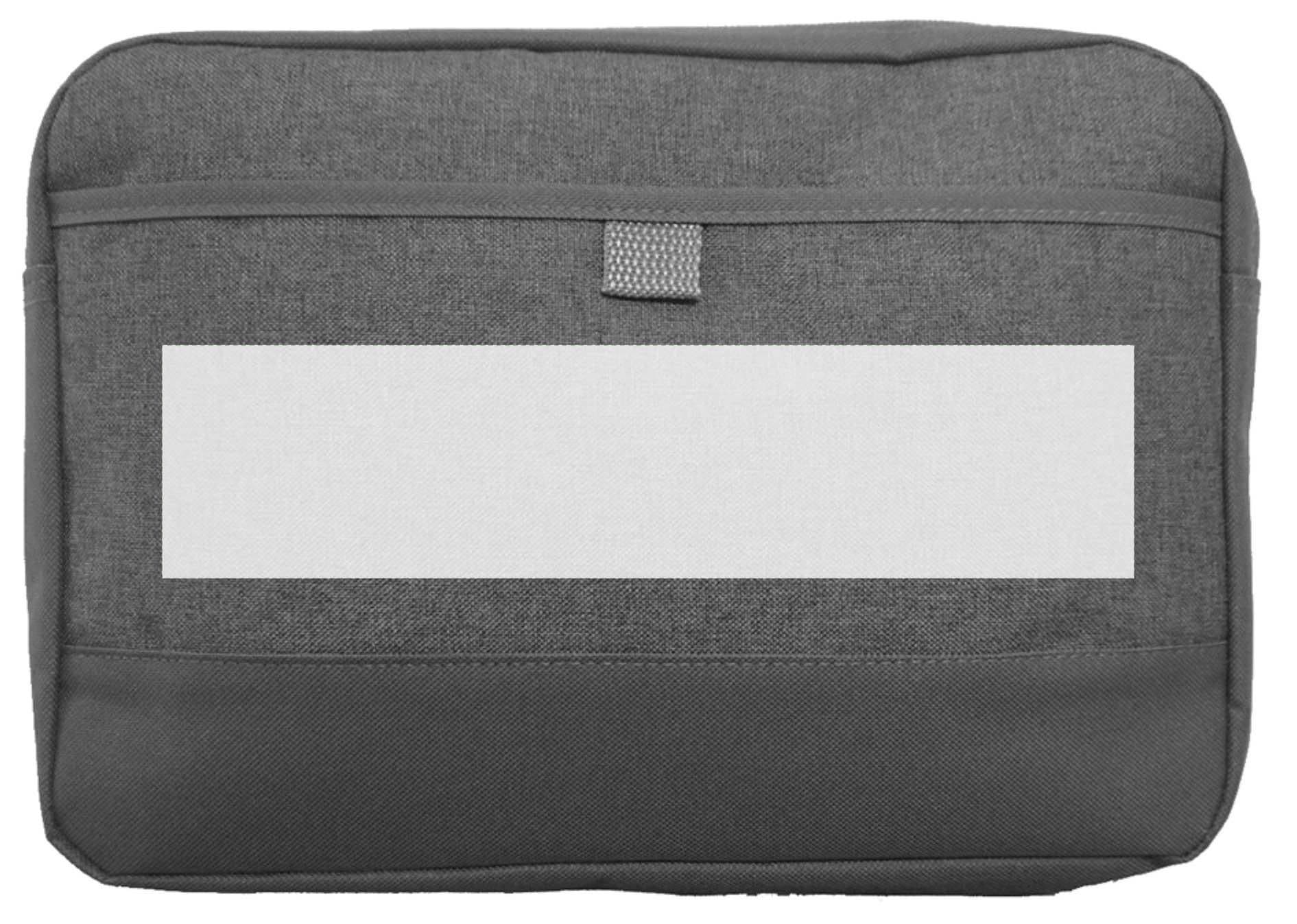 Laptoptasche Leander | Polycanvas | 13" | 1,5 l – Druckbeispiel Siebdruck, 1-farbig, 250 x 60mm, Ø 0mm - Vorderseite