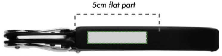 Kellnermesser Quincy – Druckbeispiel Lasergravur, 35 x 7mm, Ø 0mm - Oben