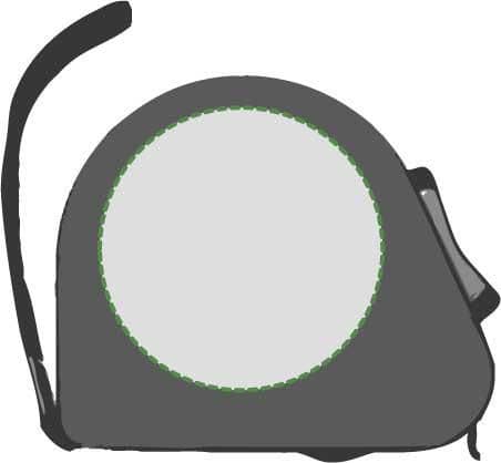 Maßband Caroline | Kunststoff | 5 Meter – Druckbeispiel Digitaldruck, 0 x 0mm, Ø 45mm - Vorderseite