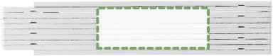 Lineal Leon | Kunststoff | Faltbar | 1 Meter – Druckbeispiel Tampondruck, 55 x 20mm - Seitlich