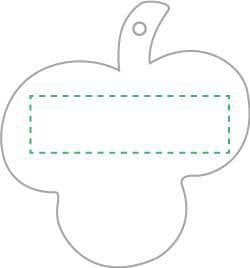 Plüschelefant Jessie – Druckbeispiel Tampondruck, 1-farbig, 35 x 10mm - Etikett